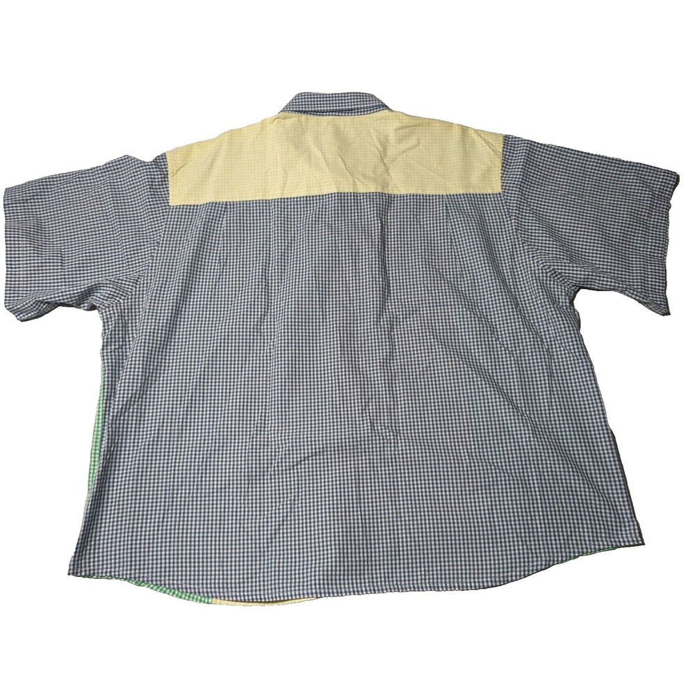 VTG IRVINE PARK Mix-Match Gingham Men 3XL Cotton Blend Multicolor Shirt - Picture 2 of 15